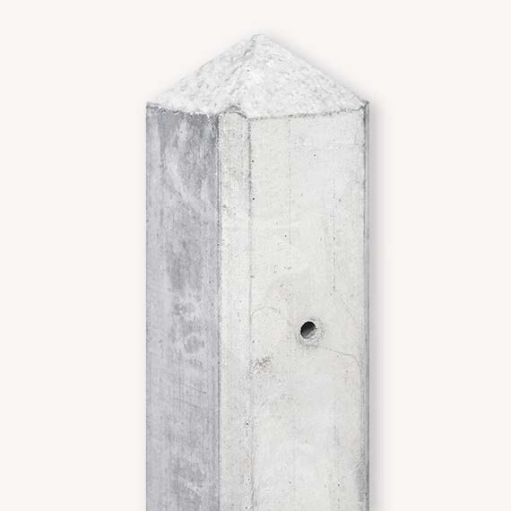 Snoep venster Dek de tafel Betonpaal grijs | 10x10 cm | Universeel | Vandentop Tuinhout